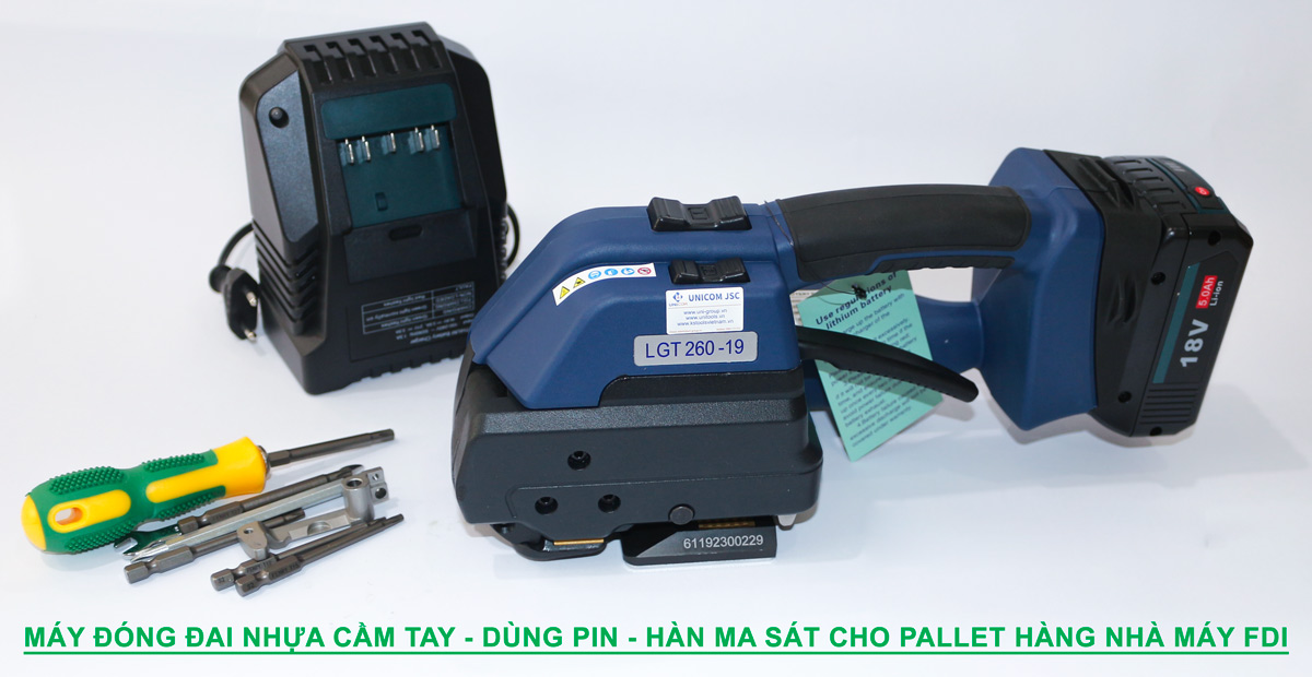 Máy hàn đai nhựa cầm tay dùng pin LGT 260-19 Cyklop