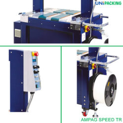 thông số kỹ thuật máy đóng đai thùng tự động AMPAG SPEED TR Cyklop 65 đai/phút