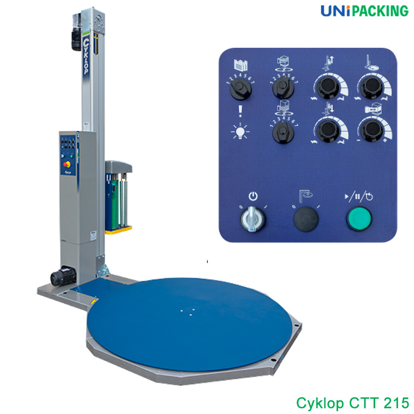 Máy quấn màng co bàn xoay tự động 12 rpm Cyklop CTT 215