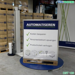 ứng dụng Máy quấn màng co Pallet tải trọng 1200kg bán tự động CST 120