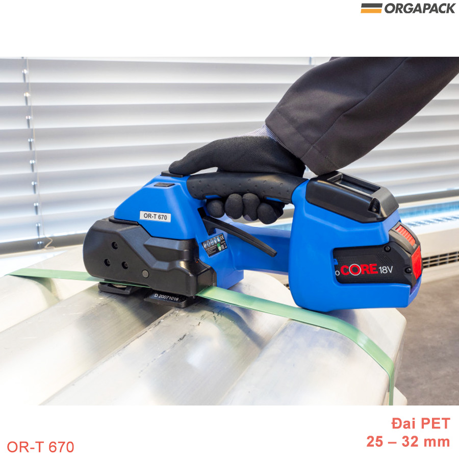 ứng dụng Máy đóng đai nhựa 25-32 mm cầm tay dùng pin OR-T 670
