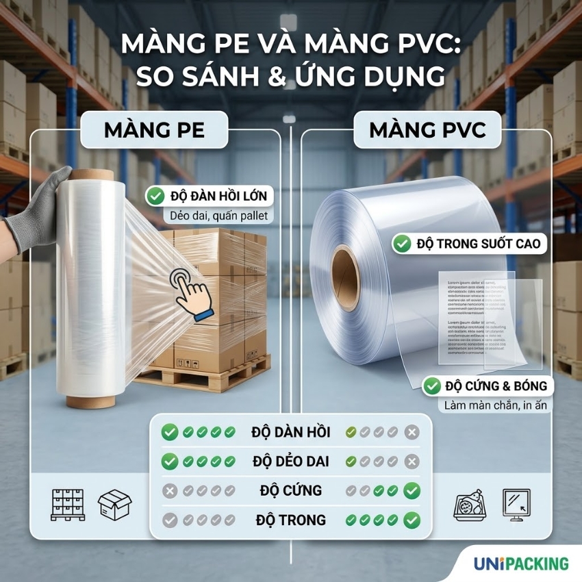 Màng PE và màng PVC So sánh, ứng dụng và cách lựa chọn